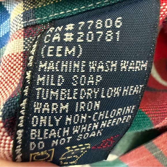 VTG! 2000s Y2K Tommy Hilfiger Men's XL Plaid Button-Down Shirt Multicolor Casual - Picture 7 of 7